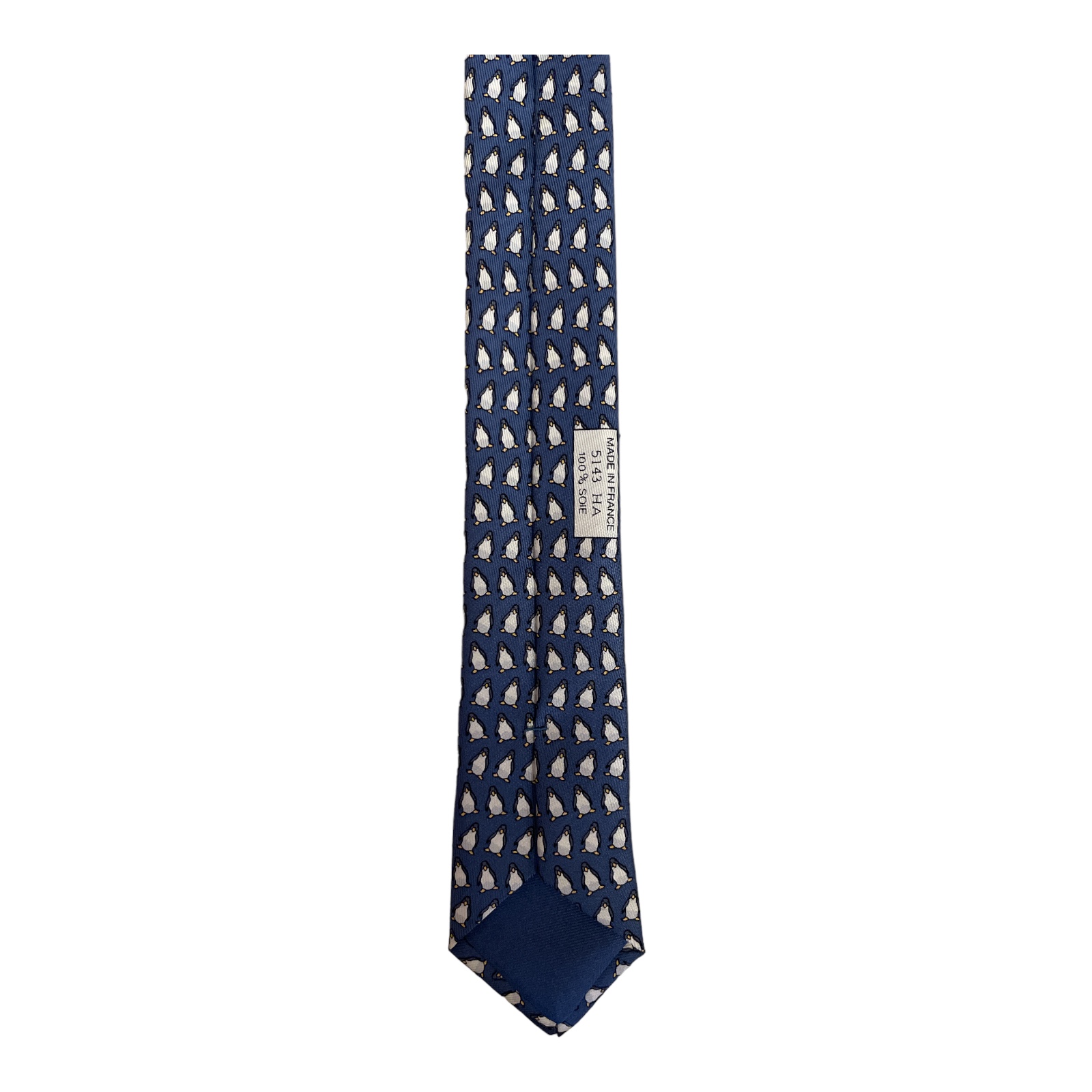 HERMES_Paris_Silk_Blue_Penguin_Pattern_Neck_Tie_Mens_Back_2 HERMES_Paris_Silk_Blue_Penguin_Pattern_Neck_Tie_Mens_Back_2