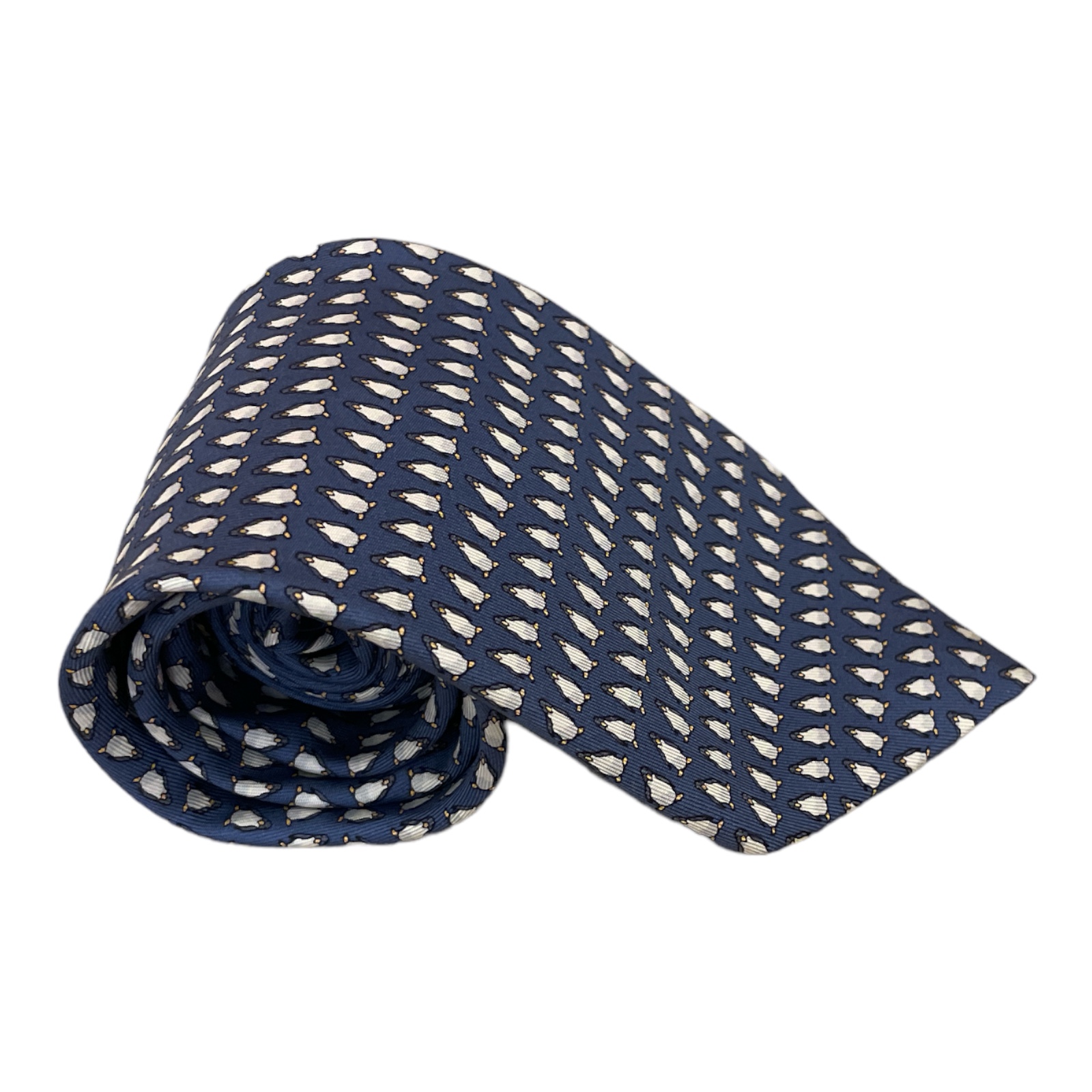 HERMES_Paris_Silk_Blue_Penguin_Pattern_Neck_Tie_Mens_Front_2 HERMES_Paris_Silk_Blue_Penguin_Pattern_Neck_Tie_Mens_Front_2