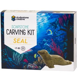 Seal Soapstone Carving and Whittling—DIY Arts and Craft Kit.