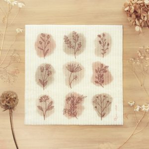 Brown Botanical Sponge Cloth