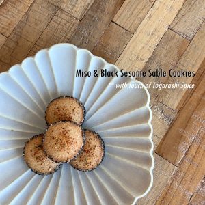 Sweet Miso & Black Sesame Cookies