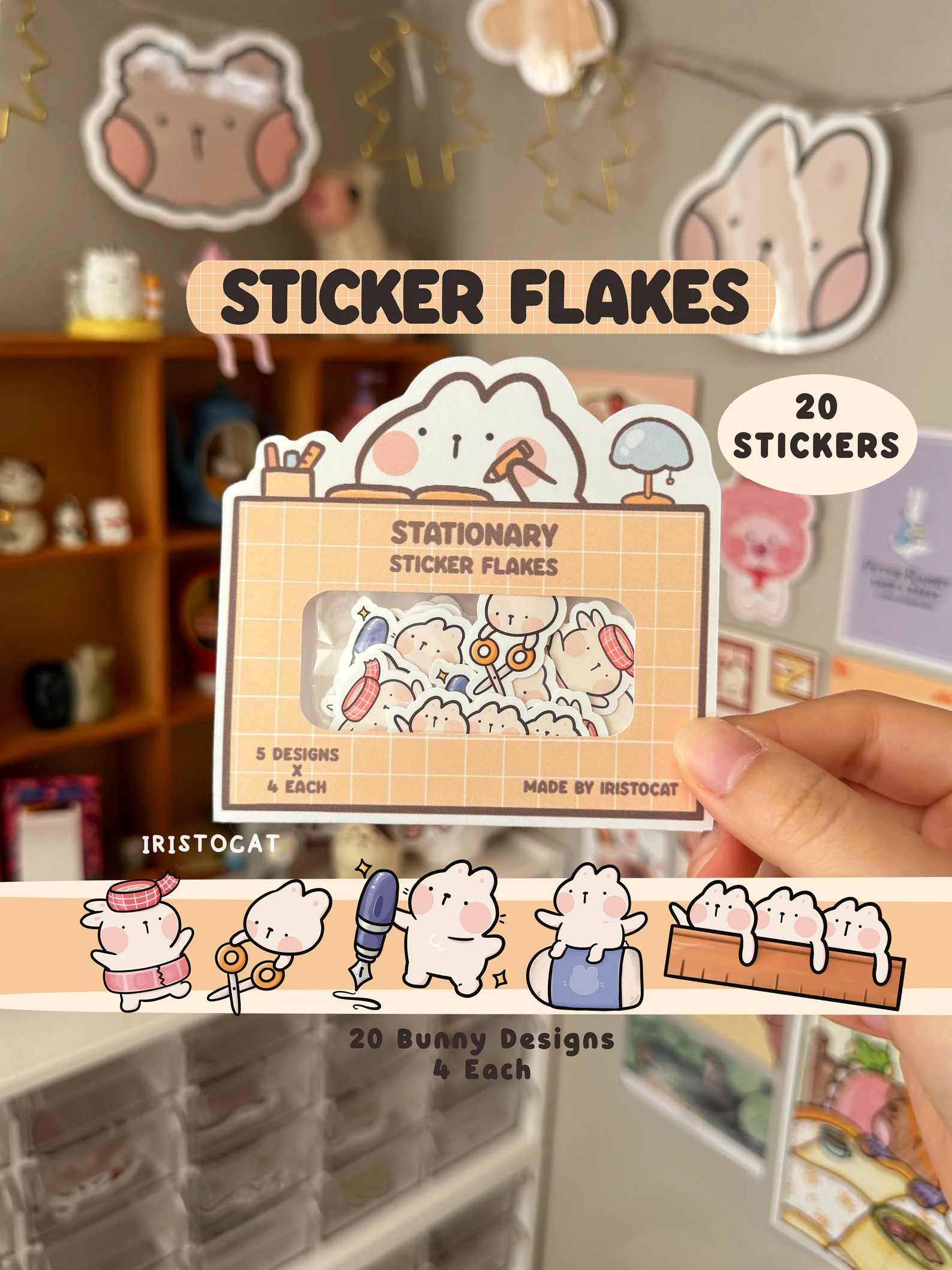 Stationary Sticker Flakes