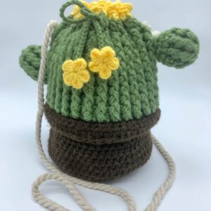 Crochet Cactus crossbody bag